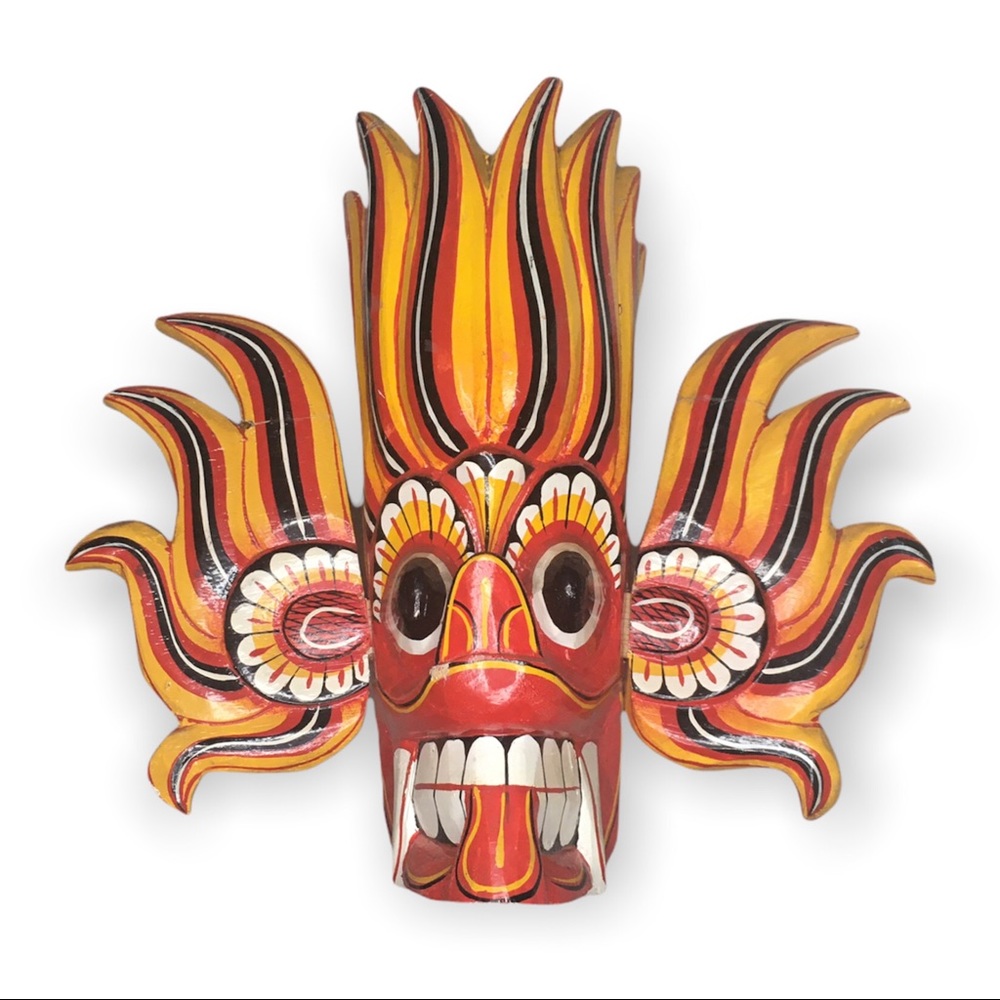 Handmade Vintage Sri Lankan Raksha Mask